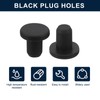 sourcing map 16 Pieces Black Rubber Stopper, 4.8mm Plug Holes