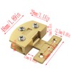 LQ Industrial 2PCS Gold Zinc Alloy Side Mounted Pivot Hinges
