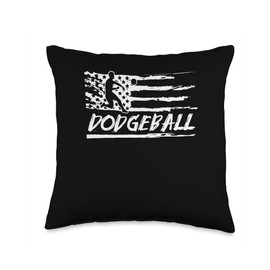 Dodgeball USA Flag Throw Pillow