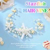 CASDRE Starfish Bride Wedding Hair Vine Pearl Mermaid Headpiece Beach