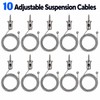 Adjustable Suspension Wire Cable Set for Hexagonal Garage Lights –