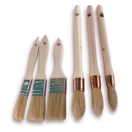 18 Stück Pinsel | 9 Seidenpinsel Nr. 3/0 - Nr. 0 - Nr. 2 | 9 zum Lackieren dicker Serie Breite 20-30-40 mm | Emaille Farbe Grundierung Lack | Kibros LOT_371_323bx3