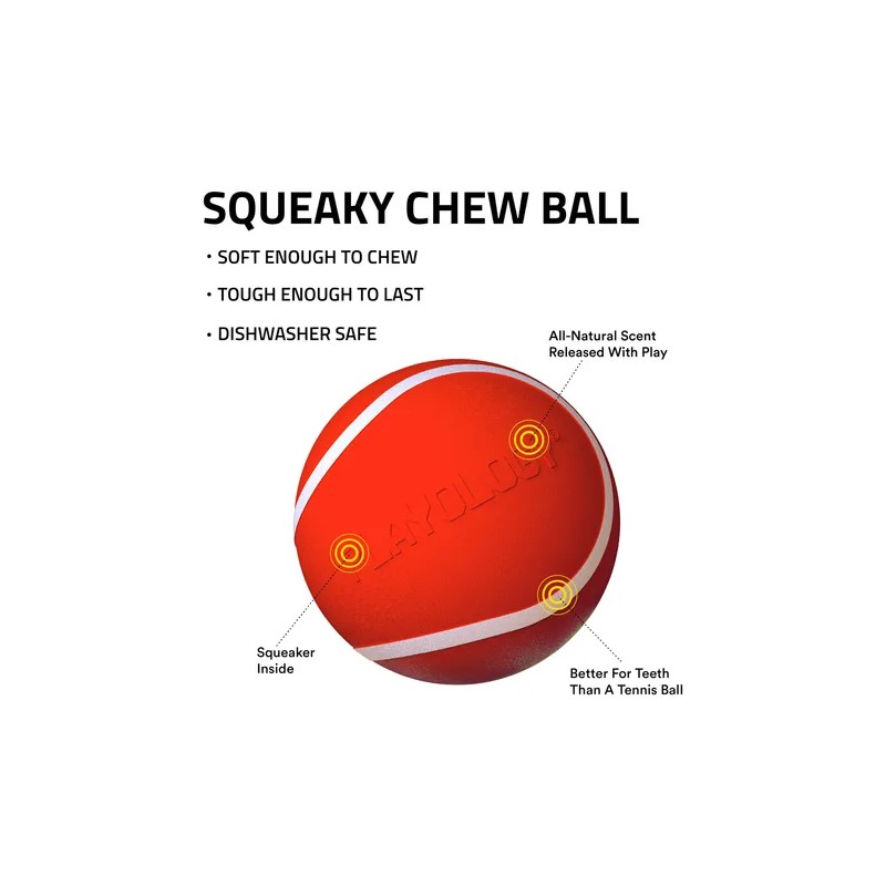 Pelota Masticable Playology Squeaky Para Perros Pequeos De
