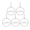5pcs Hanging Planter Holder Rust Proof Decorative Metal Hanging Flower