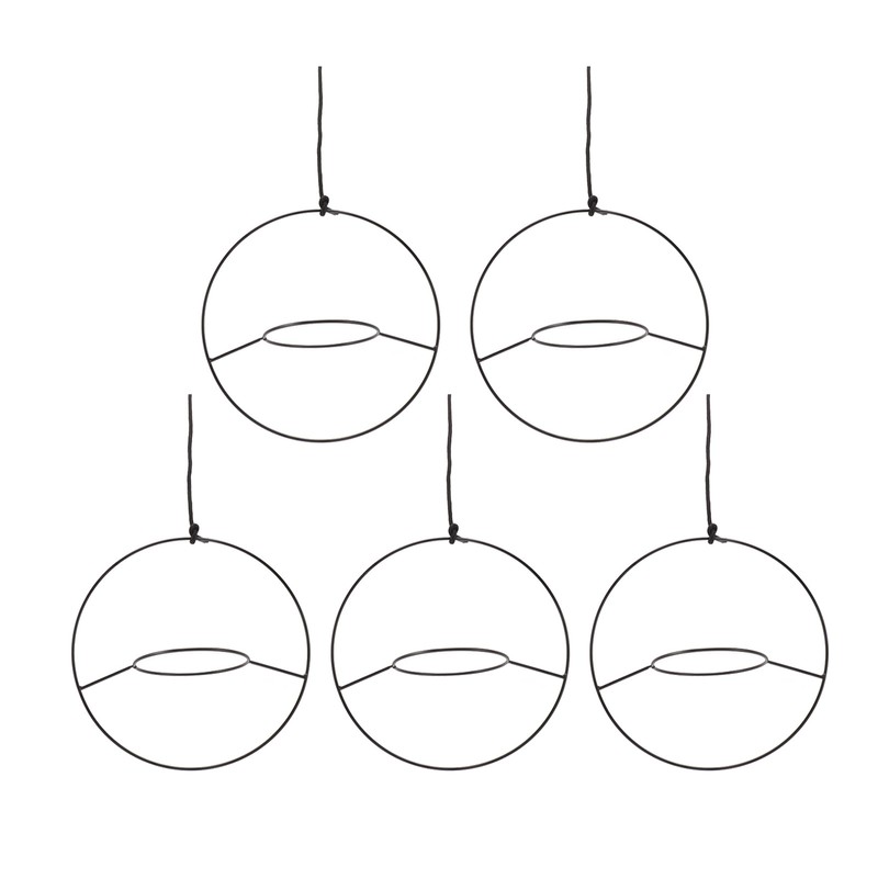 5pcs Hanging Planter Holder Rust Proof Decorative Metal Hanging Flower