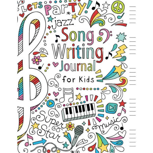 Song Writing Journal for Kids: Blank Sheet Music Notebook, Wide
