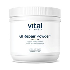 Vital Nutrients – Polvo de reparación GI – promueve la función intestinal saludable y un forro gastrointestinal saludable – vegetariano – 168 gramos