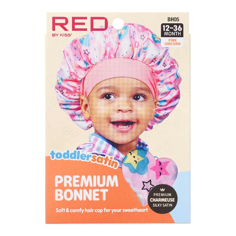 Red by Kiss Toddler Satin Bonnet Sleep Cap for Toddlers,