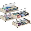 LESHZHEN Under Bed Storage with Wheels,4 Pack Under Bed Storage