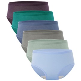 Womens Underwear Breathable Mesh Moisture-Wicking Briefs, Keeps You Cool, Soft & Lightweight Ladies Panties, 6-Pack