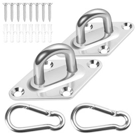Heavy Duty Hammock Hanging kit - 1000 lb Capacity Swing Hooks, Ceiling Hooks for Wall/Ceiling Mount, Indoor & Outdoor - Stainless Steel (Medium)