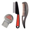 3Pcs Dandruff Comb Set, Stainless Steel Fine Tooth Psoriasis Comb,