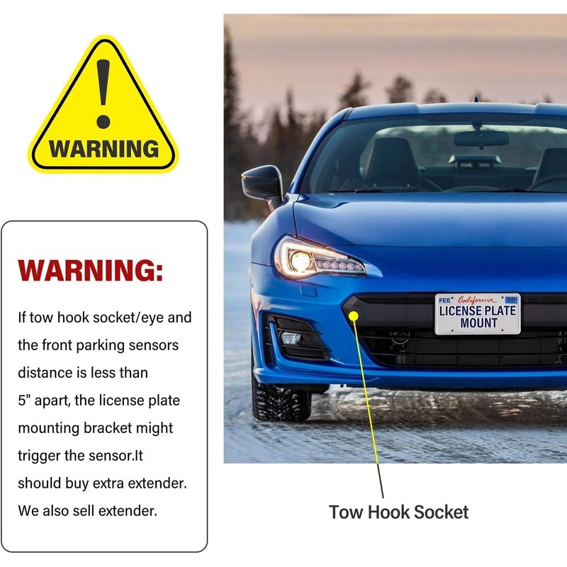 Heavy Duty Front License Plate Holder Compatible with Subaru WRX