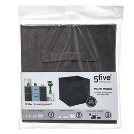 5five - Basket Velour 31 x 31 cm "Mix N Modul" Anthracite Grey