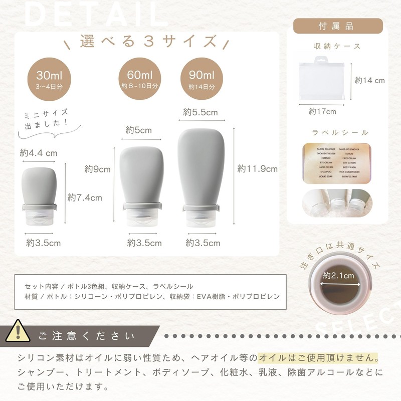 CEVOEL Travel Bottle Set (Special Structure that Won't Leak Proof),