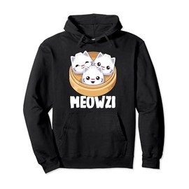 Dumpling Cat Cute Dim Sum Cats Kawaii Meowzi Baozi Pullover Hoodie