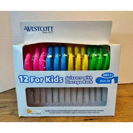 Westcott *12-PACK* Westcott 5" Blunt-Tip Kids' Scissors ANTI-MICROBIAL Ambidextrous 14871