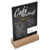 HMF 46942 Acrylic Table Stand with Wooden Base, Pack of