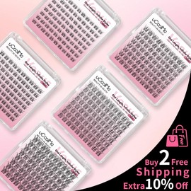 uCoolMe Lashes One Size Fairy Flora Venus Individual Manga Lash Extension with Ultra Thin Band Eyelashes Extensions Longlasting Easy to Apply Soft comfortable Makeup at Home For Beginner Friendly Cosmetic Spring Glow Up springtok:_Only Lashes Venus _10mm