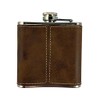 Campbell Irish Coat of Arms Leather Flask - Rustic Brown