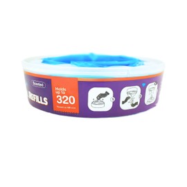 Diaper Pail Refills Compatible with Diaper Genie and Munchkin Pails, Scented, 1280 Count (4-Pack,320 Count)