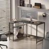 Pamray 43 Inch L Shaped Computer Desk with Reversible Side