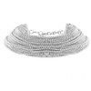 (Silver) - YERTTER Multi Layered Chain Rhinestone Choker Fully Diamond