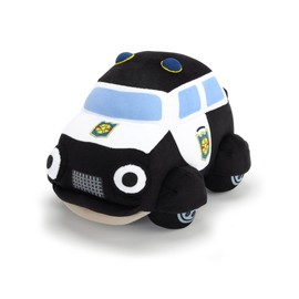 Dickie Toys - Helden der Stadt, Paul Polizei, das Polizeiauto zum Kuscheln aus Plüsch, Plüschauto, Plüschtier, Größe 30cm