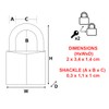 Master Lock 9120EURTBLK Pack of 2 Key Padlocks in Aluminium