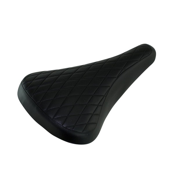 Fenix Cycles Vintage Diamond Pattern Vinyl BMX Bike Saddle, (Black)