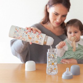 Suavinex, Thermos Flask Baby On the Go Thermos Flask 500 ml Insulated Flask Stainless Steel Hermetic Screw Cap Wonderland White 500 ml