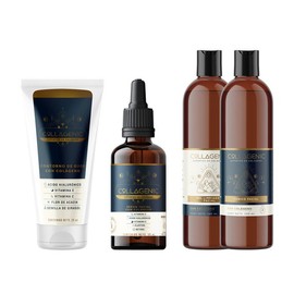 Kit Collagenic 4 Productos Serum Gel Limpiador Tonico Contorno ojos