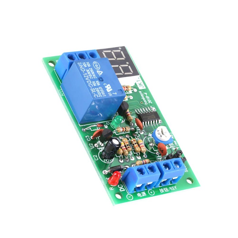 Timer Relay Module, DC 12V LED Display Countdown Timing Timer