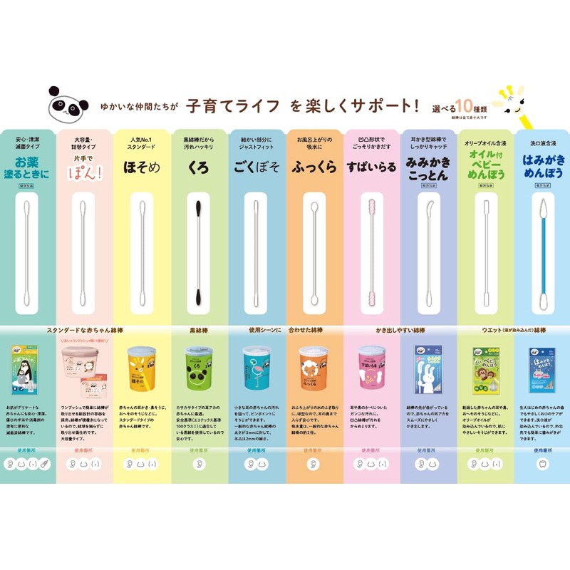 【まとめ買い】コットンズー 赤ちゃん綿棒 スパイラル 波型×3個