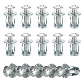 OwnMy 15PCS M6 x 25 Hollow Door Anchors and Screws Hollow Wall Anchors Hollow Metal Cavity Fixing Jack Nuts, Hollow Door Anchors Petal Nuts Expansion Nuts for Hollow Wall Metal Sheet Plastic Sheet