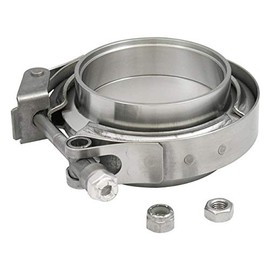 Verocious Motorsports Quick Release V-Band Clamp Kit w/O-Ring Seal Aluminum Male Female Flanges - 2.5"