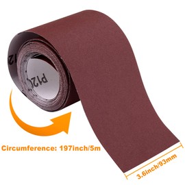 Sandpaper Roll 5m x 93mm Aluminum Oxide Sanding Paper for Automotive and Woodwork, 120 Grit
