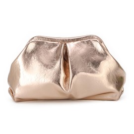 EVEOUT Dumpling Clutch Bag for Women Cloud Bag Stylish Leather Clutch Bag for Wedding Dinner Party, Rose Gold