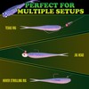 LUCKYFISHING Soft Plastic Baits Forked Tail Fishing Soft Bait for
