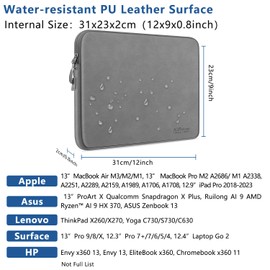 Alfheim Laptop Sleeve 13inch Waterproof Lightweight Protective Compatible with MacBook Pro 13.3/13.6