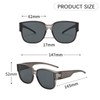 FUIPVGI Polarised Sunglasses,Sunglasses for Women, Over Glasses Sunglasses,Wrap Over Glasses