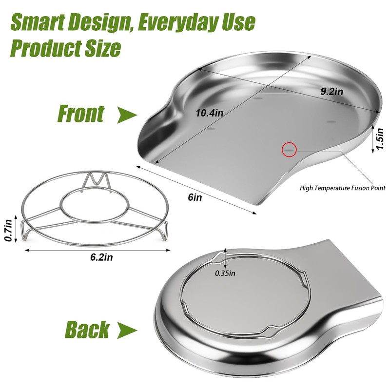 Palksky Colander and Strainer Self Drainer Base Plate Stainless Steel