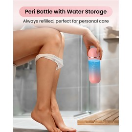 Peri Bottle for Postpartum/Perineal Care,Manual Handheld Portable Bidet for Feminine Hygiene & Travel, 380ml Leakproof,BPA-Free Sprayer for Men/Women/Baby (Pink, General)