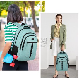 YAMTION School Bag Men and Women, Unisex School Backpack Girls Teenagers for Boys Laptop Backpack with USB for Study, University, School, Work, Office