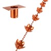 OAK LEAF Rain Chain Set, 8.5ft Copper Plated Rain Chain