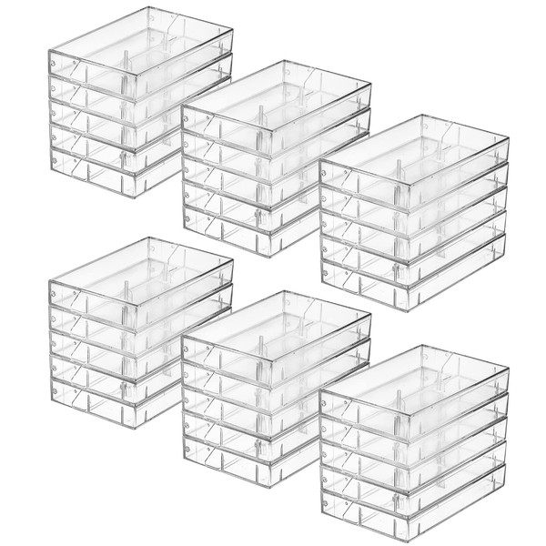 Fasmov 30 Pack Clear Plastic Cassette Tape Cases Audio Cassette