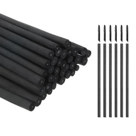 sourcing map Willow Charcoal Sticks, 2-4mm Willow Charcoal Pencils Soft Sketch Vine Art Supplies Set for Drawing Sketching Shading Painting Artists Beginners (Black, Pack of 50)