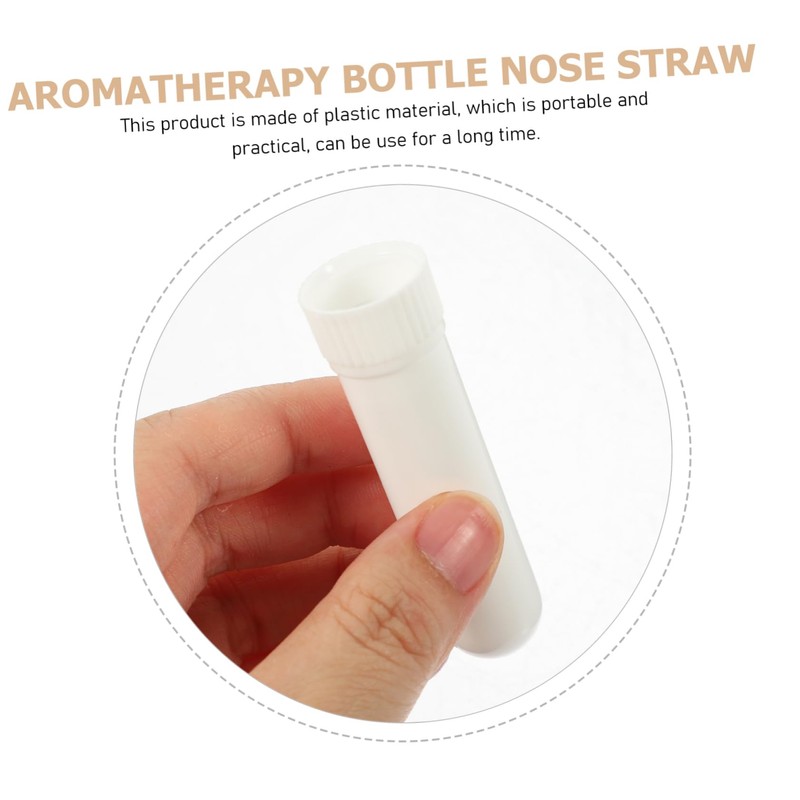 SAFIGLE 10Pcs Aromatherapy Tubes Essential Oil Refillable Sticks Compact Design
