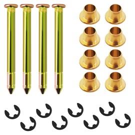 KUQUTIDY Door Hinge Pin and Bushing Repair Kits for Ford F150 F250 F350 Bronco, Upgrade Door Pins and Bushings Kit Replacement Include 4 Pins 8 Bushings 8 Clips