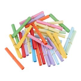 MECCANIXITY Mini Vintage Message Paper Scrolls, 48Pcs 7x14cm Random Valentine Message Paper, Lucky Wish Paper for Party Birthday